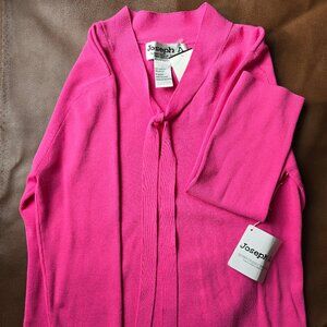 Joseph A. Hot Pink Ladie's lightweight knit top size XL vintage NWT